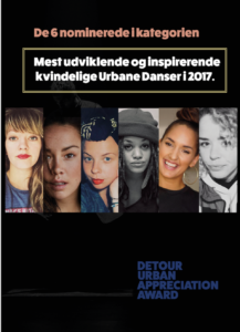 Detour Urban Appreciation Award,Priserne,Dansere 2017,kvindelige Danser,